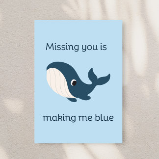 Carte Tu Me Manques Mignonnes Et Tu Me Rends Bleu