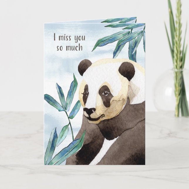 Carte Tu Me Manques Panda Bear (Devant)