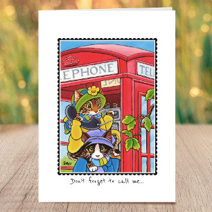 Carte Tu Me manques Téléphone Drôle Chat Personnalisé Pl