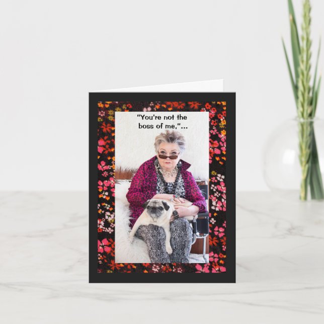 Carte Tu n'es pas le patron de moi (Devant)
