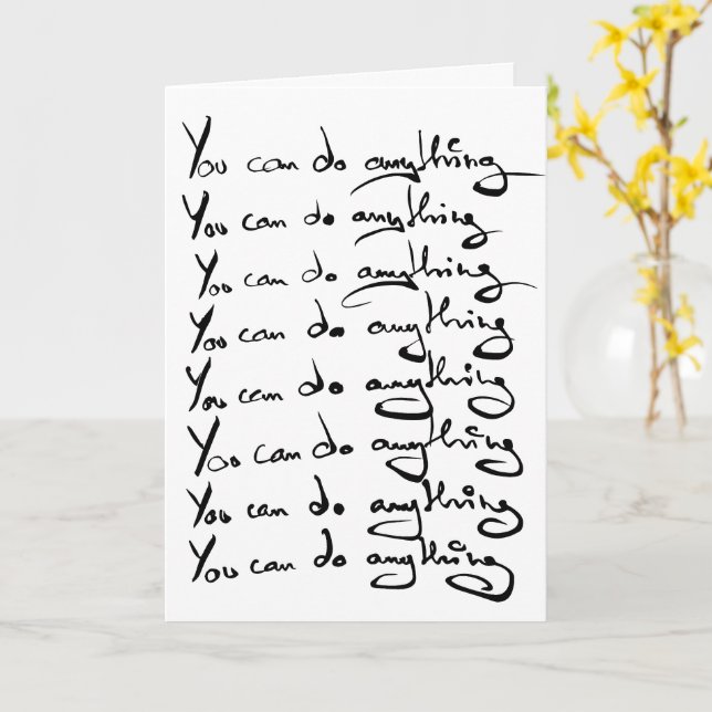 Carte TU PEUX FAIRE QUOI QUE CE SOIT ! Guillemet inspira (Fleur jaune)