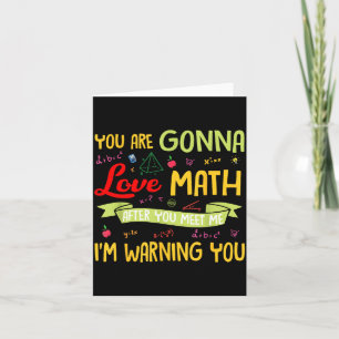 Carte Tu vas adorer les maths après m'avoir rencontré, j