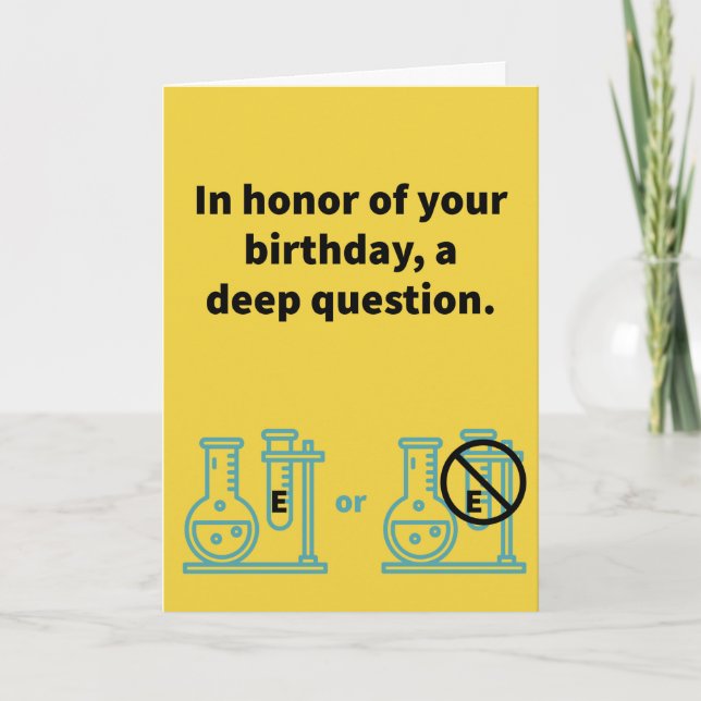 Carte Tube E ou pas Tube E - Anniversaire (Devant)