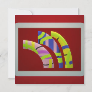 Carte Tubes design d'art graphique moderne sur prune som