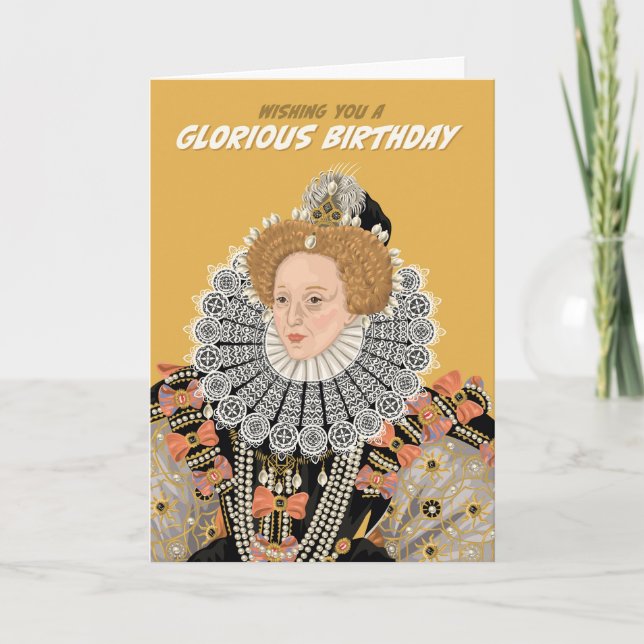 Carte Tudor Reine Elizabeth I Anniversaire glorieux (Devant)