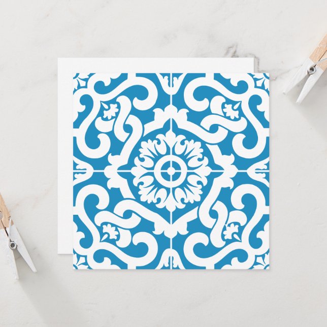 Carte Tuiles bleues portugaises 1 (Devant/Arrière en situation)