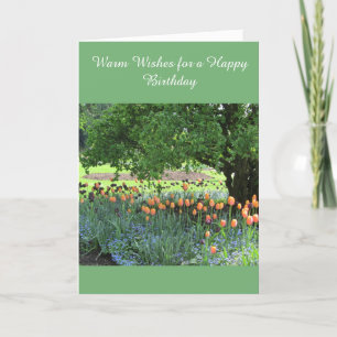 Carte Tulip Patch Birthday Wish