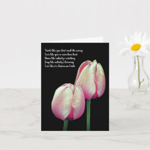 Carte Tulip Work Love Dance Chanter Live Inspirational C