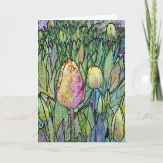 Carte Tulipes Abstraites