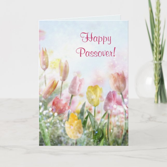 Carte Tulipes heureuses de ressort de pâque (Devant)