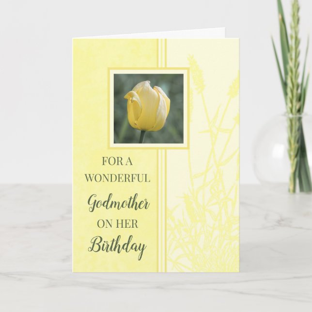 Carte Tulipes Jaunes Godmère Anniversaire (Devant)
