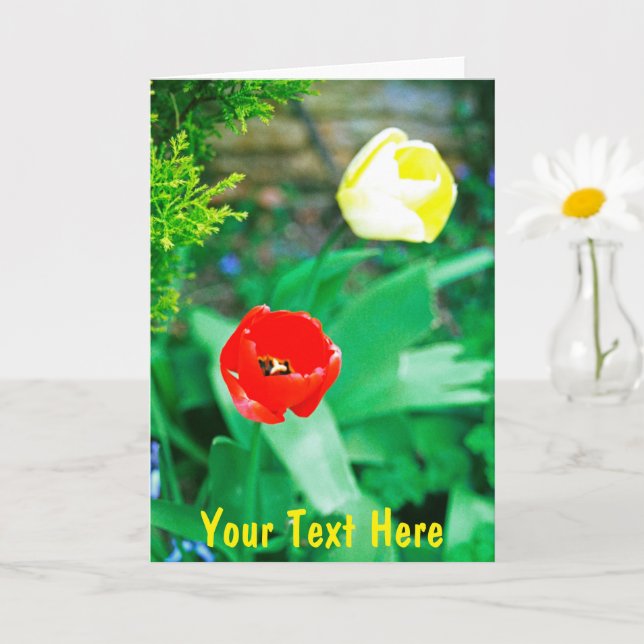 Carte Tulipes personnalisables (Petite plante)