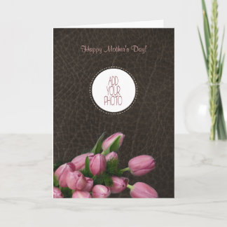 Carte Tulipes roses - le jour de mère heureux