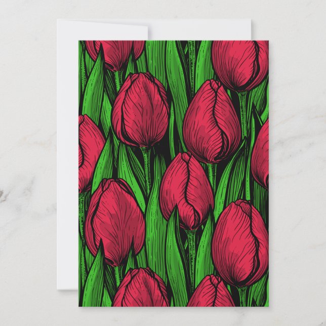 Carte Tulipes rouges (Devant)