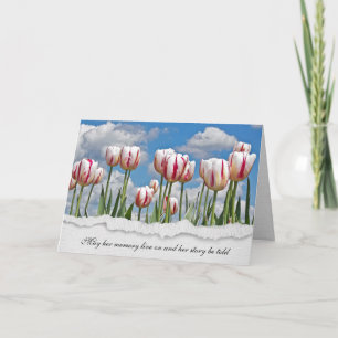 Carte tulipes rouges et blanches sympathie