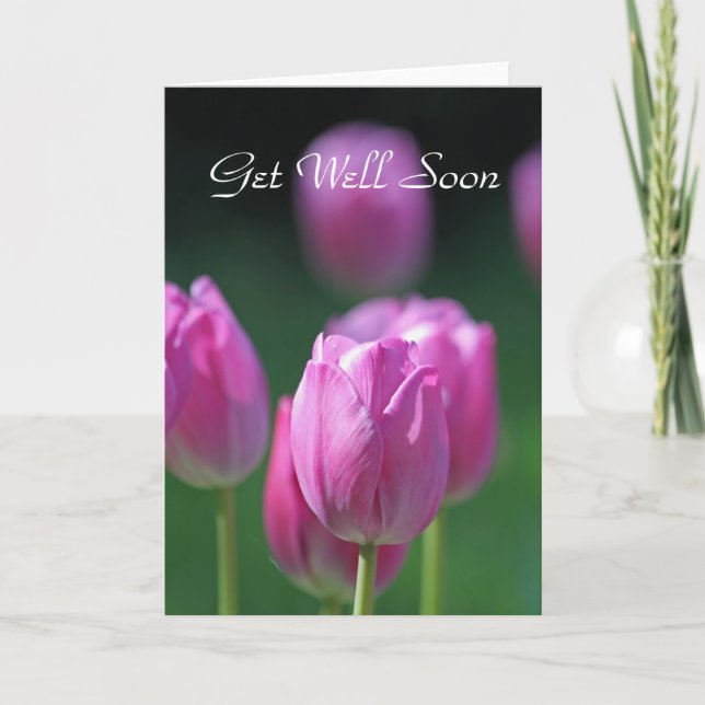 Carte Tulips 'Get Well Bientôt' (Devant)