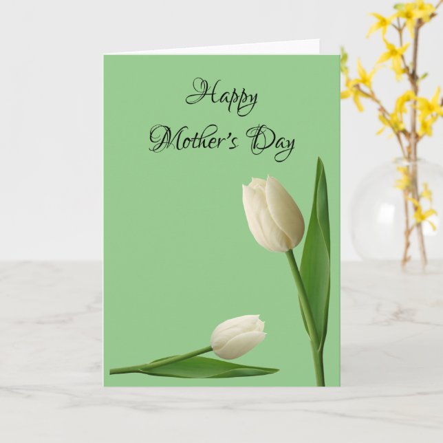 Carte Tulips Happy Mother's Day Folded Greeting Card (Fleur jaune)