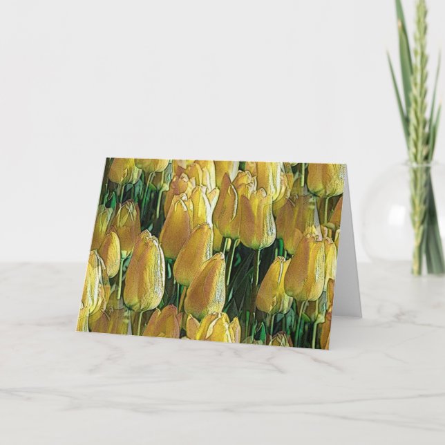 Carte Tulips Sunshine Yellow (Devant)