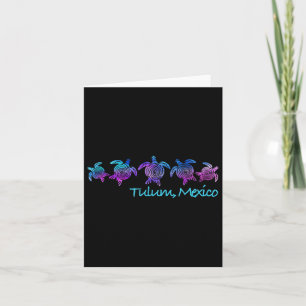 Carte Tulum Beach Design _ Cadeau de tortue tribale