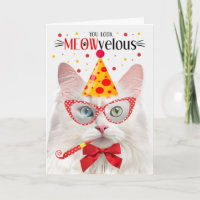 Turc Angora Cat MEOWvelous Anniversaire