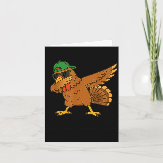 Carte Turkey Dab Meme Animal Dance Funny For Men Women K (Devant)