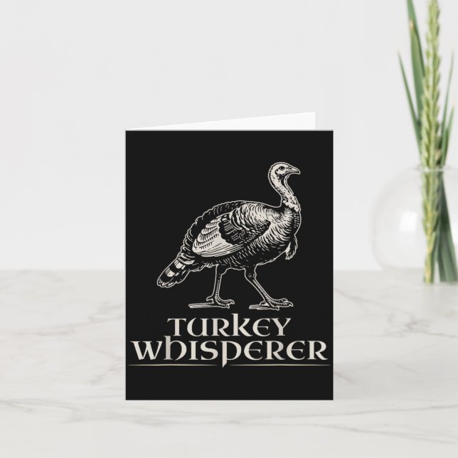 Carte Turkey Whisperer Funny Hunting Gift For Men Women  (Devant)