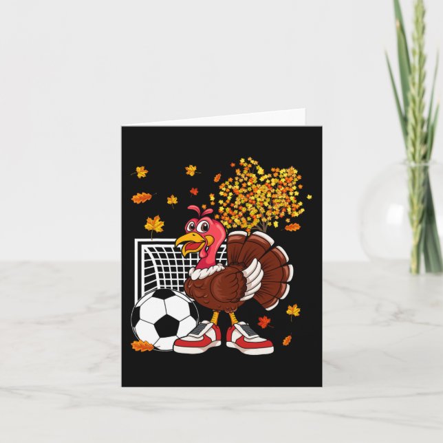 Carte Turquie Jouer Football Joueur Thanksgiving entraîn (Devant)