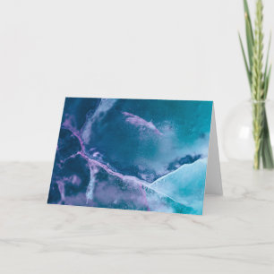Carte Turquoise Abstrait Ice Art