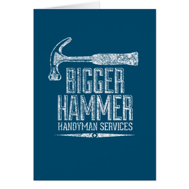 Carte Turquoise blanche plus grande Hammer Handyma (Devant)