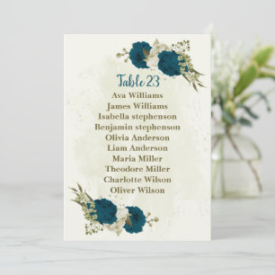 Carte turquoise de carte de sièges botaniques beig
