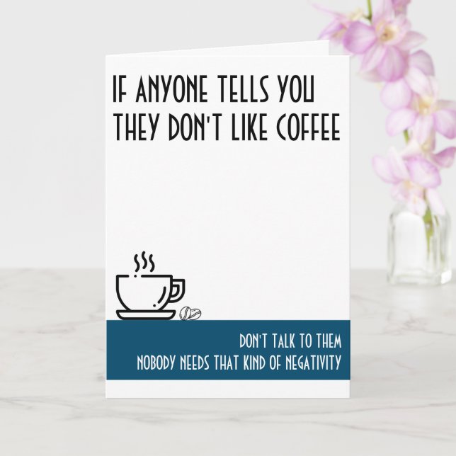 Carte Turquoise standard de Coffee Lover (Orchidée)