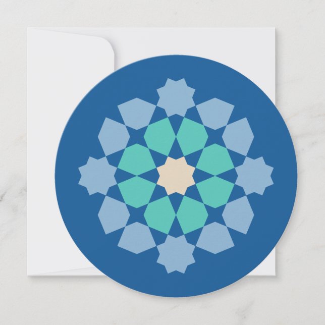 Carte Turquoise Tranquility Medallion (customizable) (Devant)