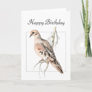 Carte Turtle Dove, Bird, Blank Birthday