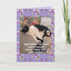 Carte Tuxedo Chat Cute Joyeux Anniversaire Touch Toes Ca