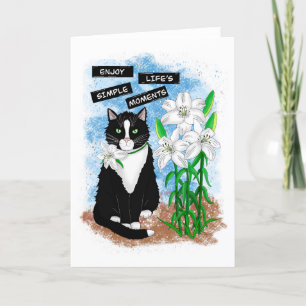 Carte Tuxedo Chat et Lilies   Devis inspirant