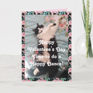 Carte Tuxedo Chat Funny Heureuse Sainte-Valentin Dance C