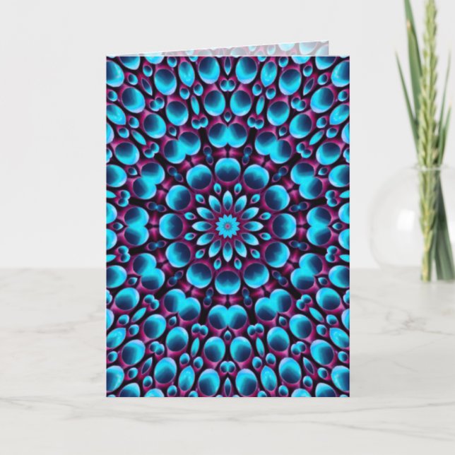 Carte Tuyaux maudites Kaleidoscope bleu Vintage (Devant)