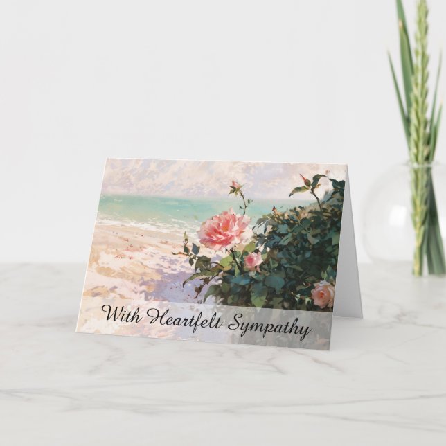 Carte *~* TV2 Plage Rose Sympathie Amour Lumière (Devant)