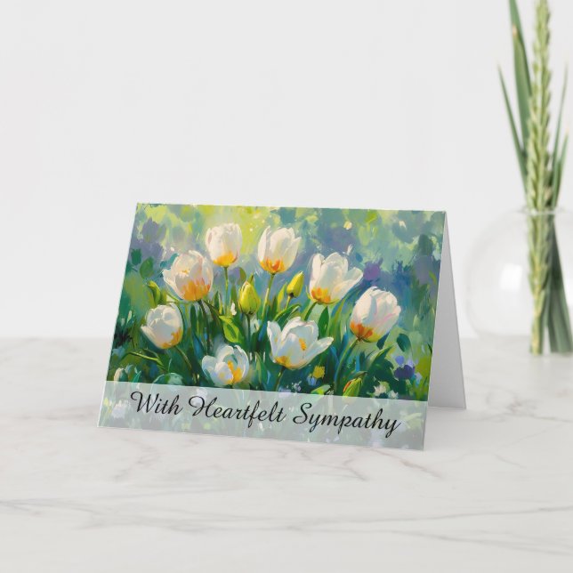 Carte *~* TV2 Tulipes blanches art Sympathie Amour Lumiè (Devant)