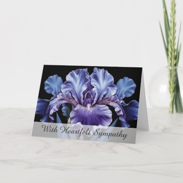 Carte *~* TV2 Une FLEURS IRIS Sympathy Love Light (Devant)