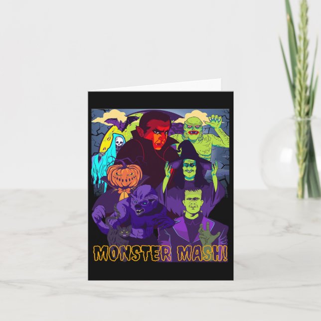 Carte Twear Tee's Monster Mash Costume d'Halloween Fun M (Devant)