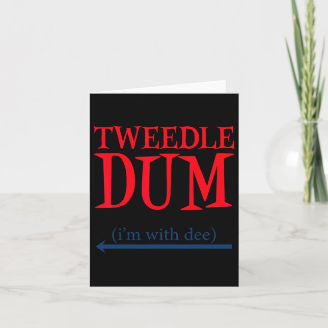Carte Tweedle Dum I'm With Dee - Lazy Couple Halloween C (Devant)