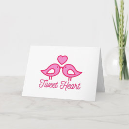 Carte Tweet cœur d'amour