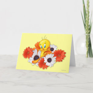 Carte Tweety Avec Marguerites