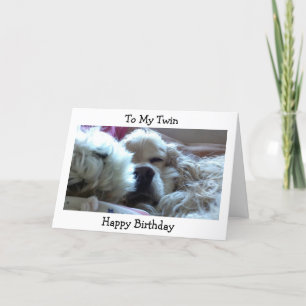 CARTE "TWIN" HEUREUX ANNIVERSAIRE-PRENEZ PAN/FAITES CE Q