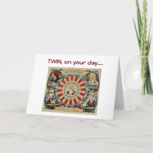 CARTE *TWIN* JE PRÉDITS QUE "VOUS" AURA UN ANNIVERSAIRE 