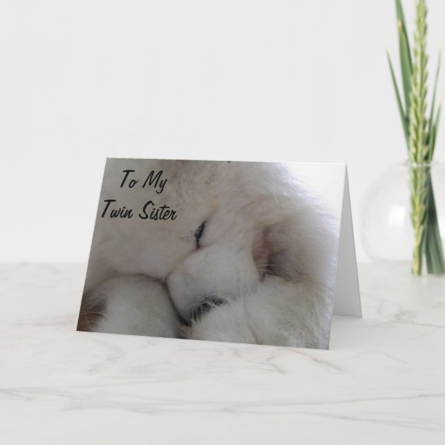 CARTE TWIN SISTER BIRTHDAY WISH FROM MY HEART (Devant)
