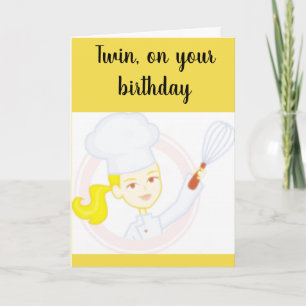 CARTE "TWIN SISTER COOKS** ANNIVERSAIRE VOUS SOUHAITE