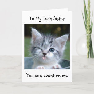 CARTE TWIN SISTER NE DIRA PAS À VOTRE ANNIVERSAIRE ÂGÉ.