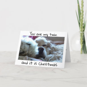 CARTE ***TWIN*** SOUHAITÉ LE MEILLEUR NOËL JAMAIS